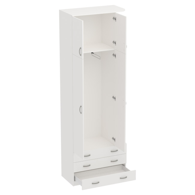Шкаф для одежды белого цвета ШО-45 89/45/260 см