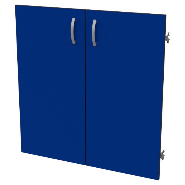 Двери низкие ДВ-45 Черный + Синий 73/1,6/74,8