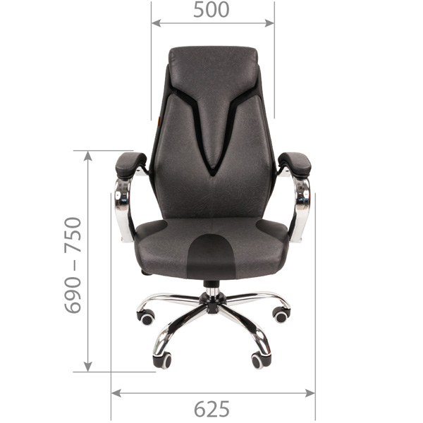 Офисное кресло премиум CHAIRMAN 901 Серый