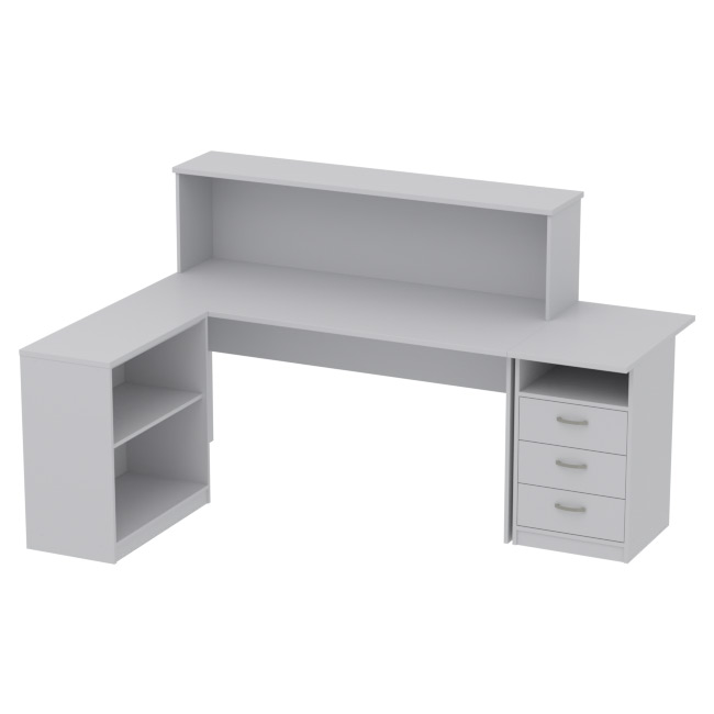 Комплект офисной мебели КП-12 цвет Светло-серый