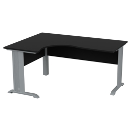 Стол на металлокаркасе угловой СТУ-П-М цвет Черный 160/120/74 см
