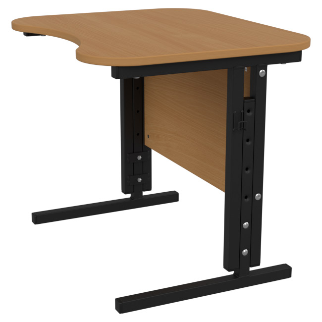 Парта школьная одноместная ЭРГО цвет Бук Бавария ПЭ-1 60/50/51-75 см