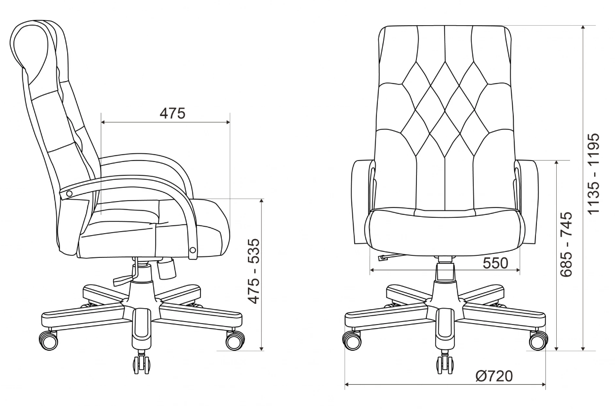Кресло Бюрократ T-9928WALNUT/ECO-B