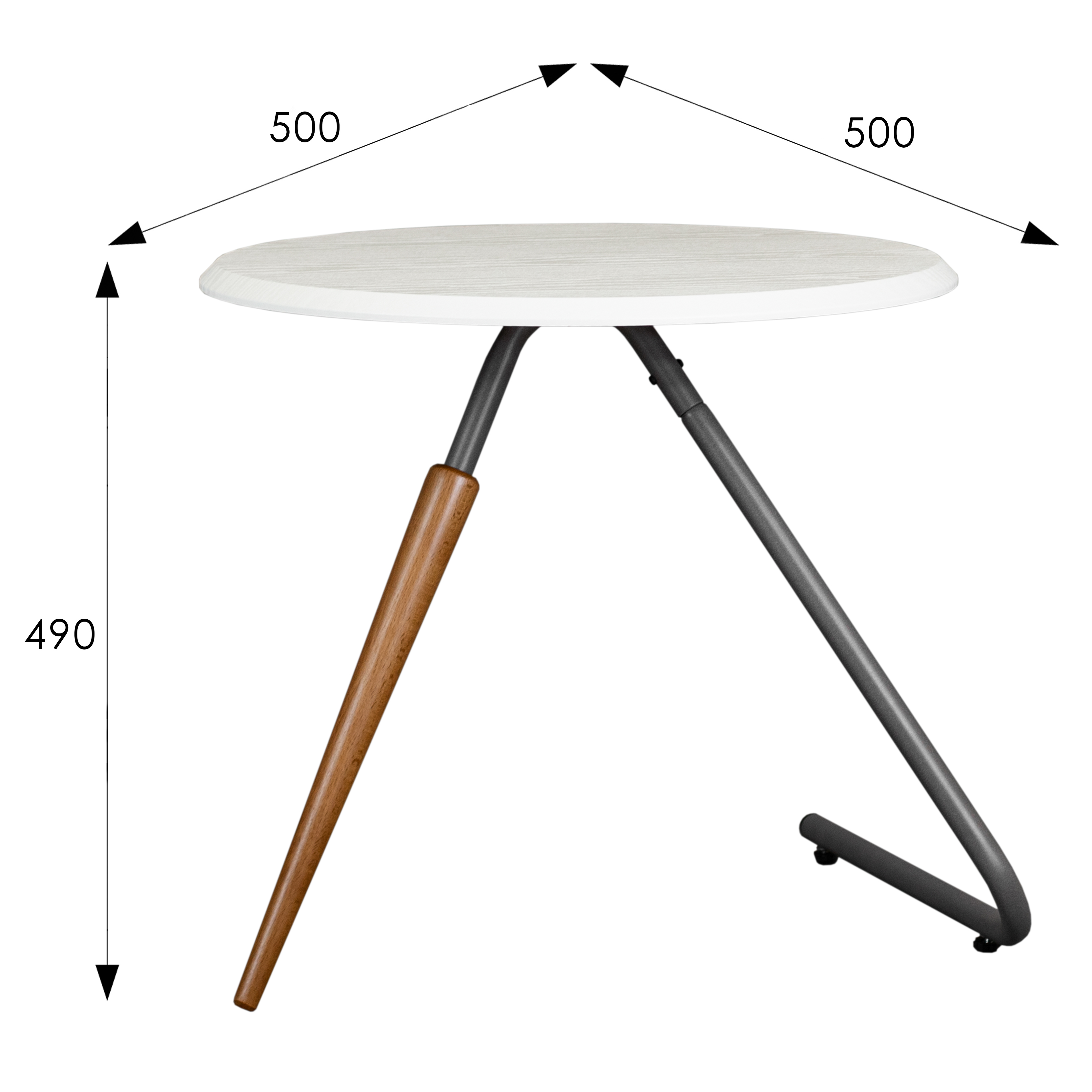 Стол журнальный Дуэт 7Н белый/серый бетон/бук
