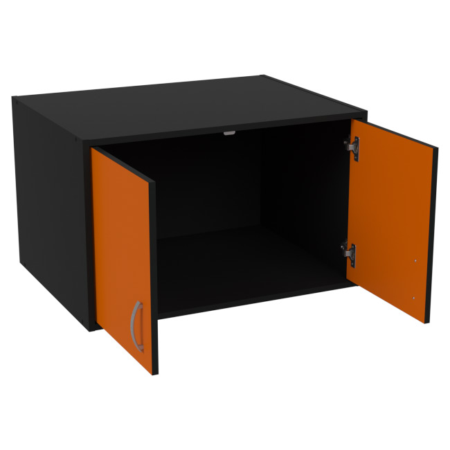 Антресоль АН-06 цвет Черный + Оранж 77/58/50