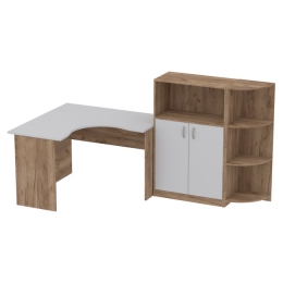 Комплект офисной мебели КП-10 цвет Дуб Крафт+Серый