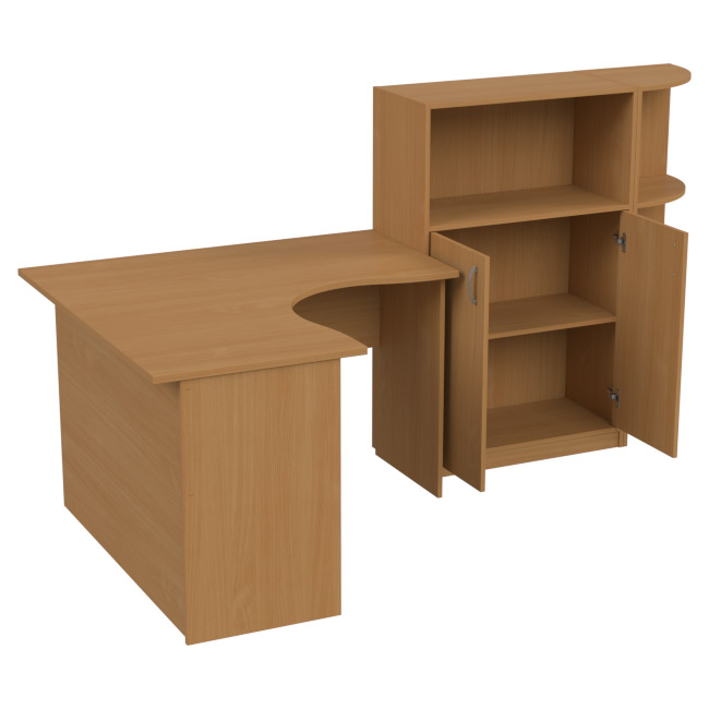 Комплект офисной мебели КП-10 цвет Бук Бавария