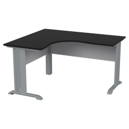 Угловой стол СТУ-36П-М цвет Черный+Серый 140/120/74 см