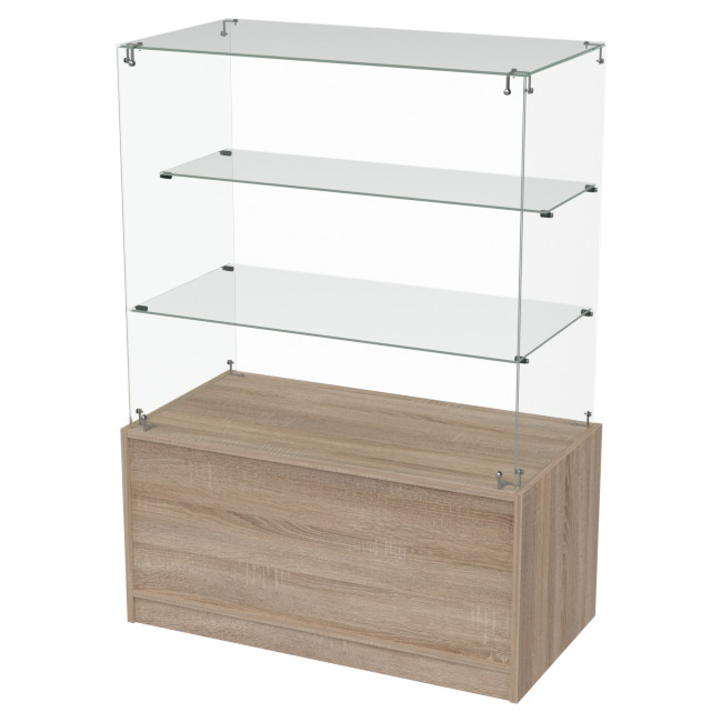 Витрина ВТ-12 цвет Дуб Сонома 87/45/120 см