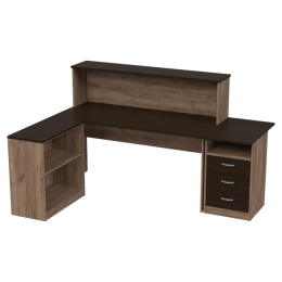 Комплект офисной мебели КП-12 цвет Дуб крафт+Венге