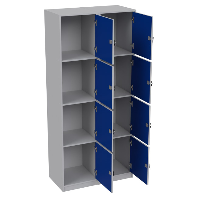 Камера хранения КХ-02 цвет Серый+Синий 90/45/200 см