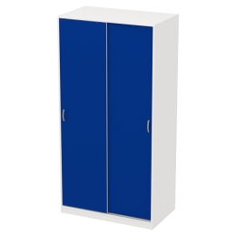 Шкаф для одежды ШК-2 Цвет Белый + Синий 100/58/200 см