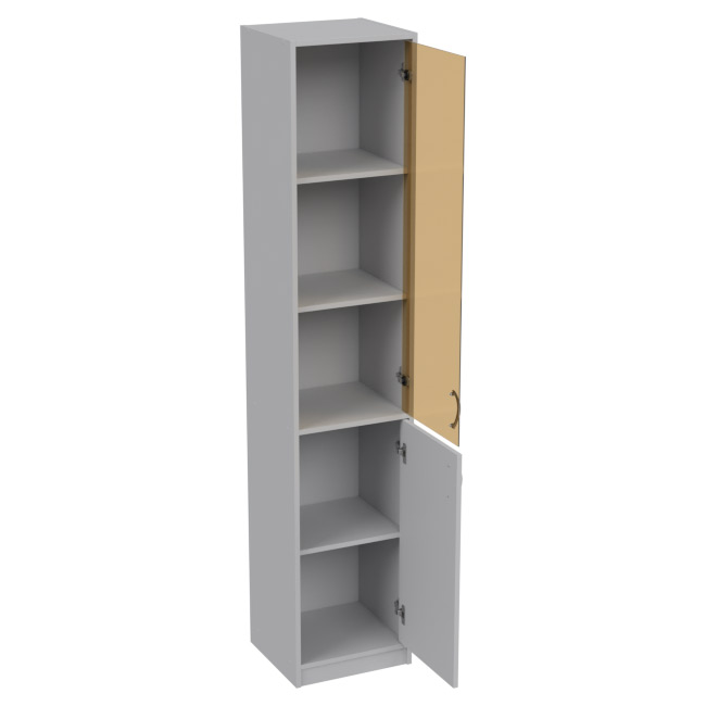 Офисный шкаф СБ-3+А-5 тон. бронза цвет Серый 40/37/200 см