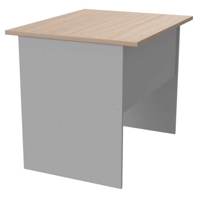 Офисный стол СТ-8 цвет Серый+Дуб Молочный 90/73/76 см