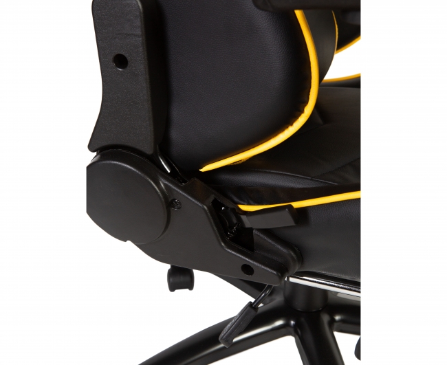 Игровое кресло Norden LOTUS GTS RF-8066D черно-желтая экокожа с подставкой для ног