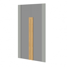 Комплект стеклянных средних дверей Rem-02.2 серый софт