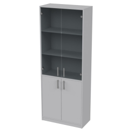 Офисный шкаф ШБ-3+А-5+С-17М графит цвет Серый 77/37/200 см