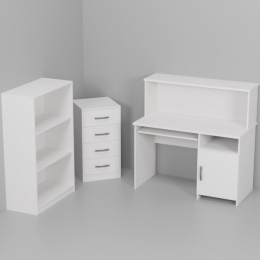 Комплект офисной мебели КП-22 цвет Белый