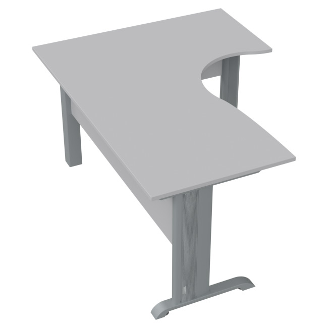 Стол на металлокаркасе угловой СТУ-Л-М цвет Серый 160/120/74 см