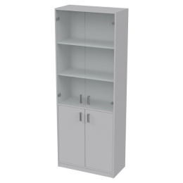 Офисный шкаф ШБ-3+А-5+С-19 матовый цвет Серый 77/37/200 см