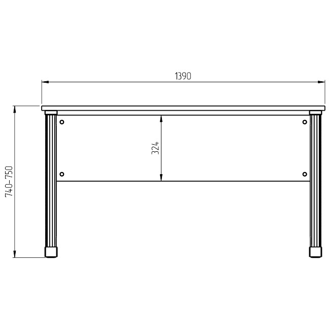 Стол на металлокаркасе СМ-42 цвет Венге+Серый