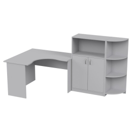 Комплект офисной мебели КП-10 цвет Светло-серый