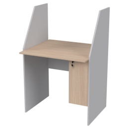 Компьютерный стол СК-18 цвет Серый+Дуб 80/70/120 см