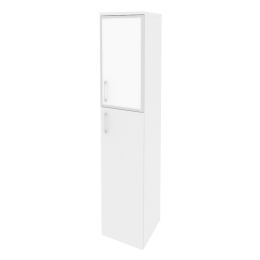 Шкаф высокий узкий правый O.SU-1.7 R R white Белый бриллиант 40/42/197