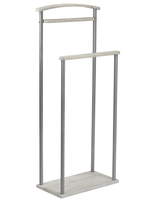 Вешалка костюмная Верис 4 металлик/дуб дымчатый