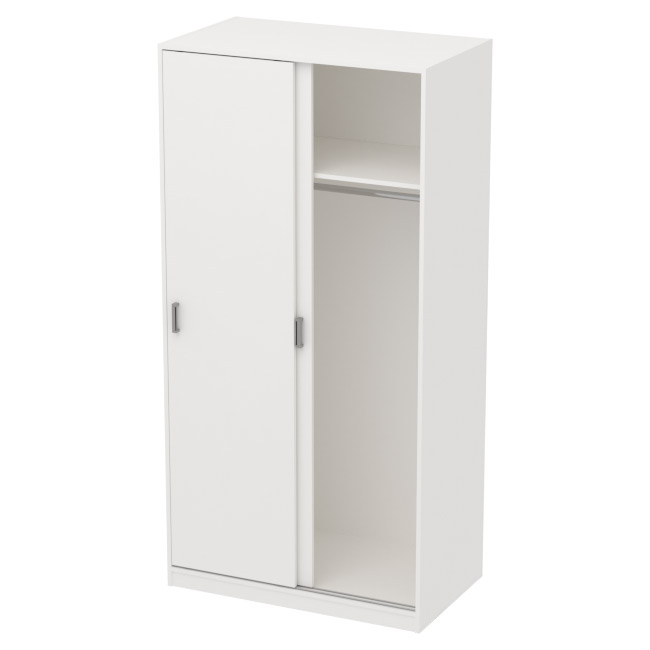 Шкаф для одежды ШК-2+С-19 цвет Белый 100/58/200 см