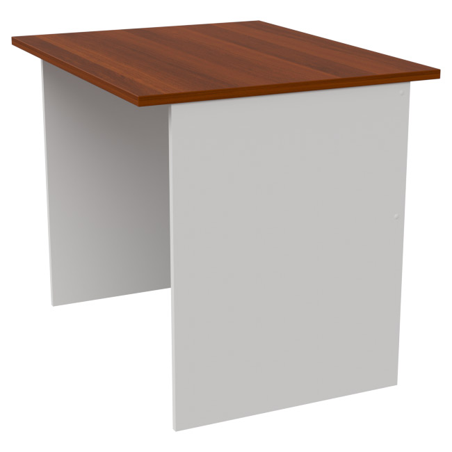 Офисный стол СТ-8 цвет Белый+Орех 90/73/76 см