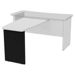 Брифинг-приставка Б-11 цвет Черный+Белый 110/60 см