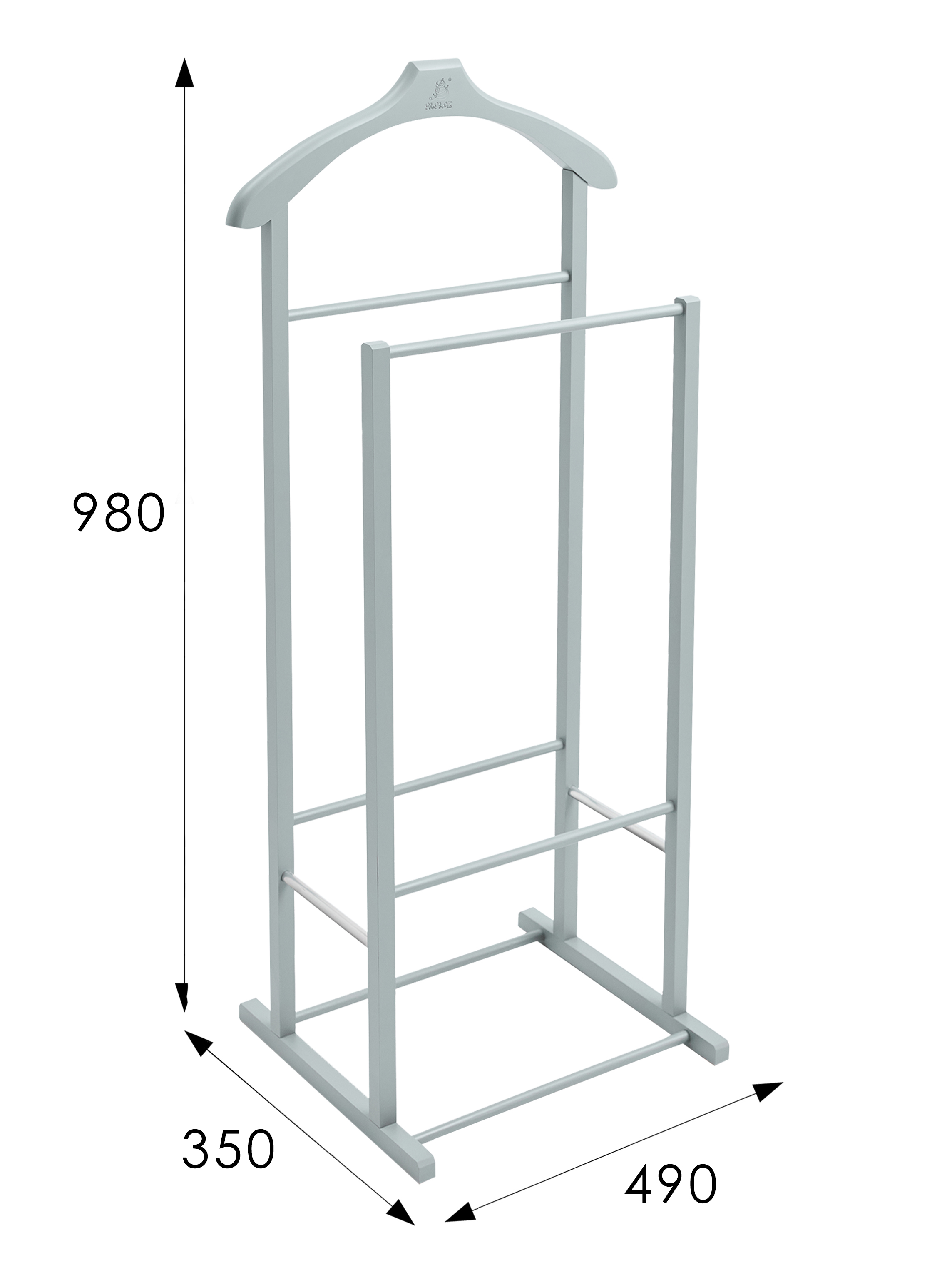 Вешалка костюмная В 27Н серый