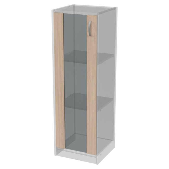 Дверь в рамке ДВ-62 Дуб Молочный стекло графит 36,5/1,6/113,1