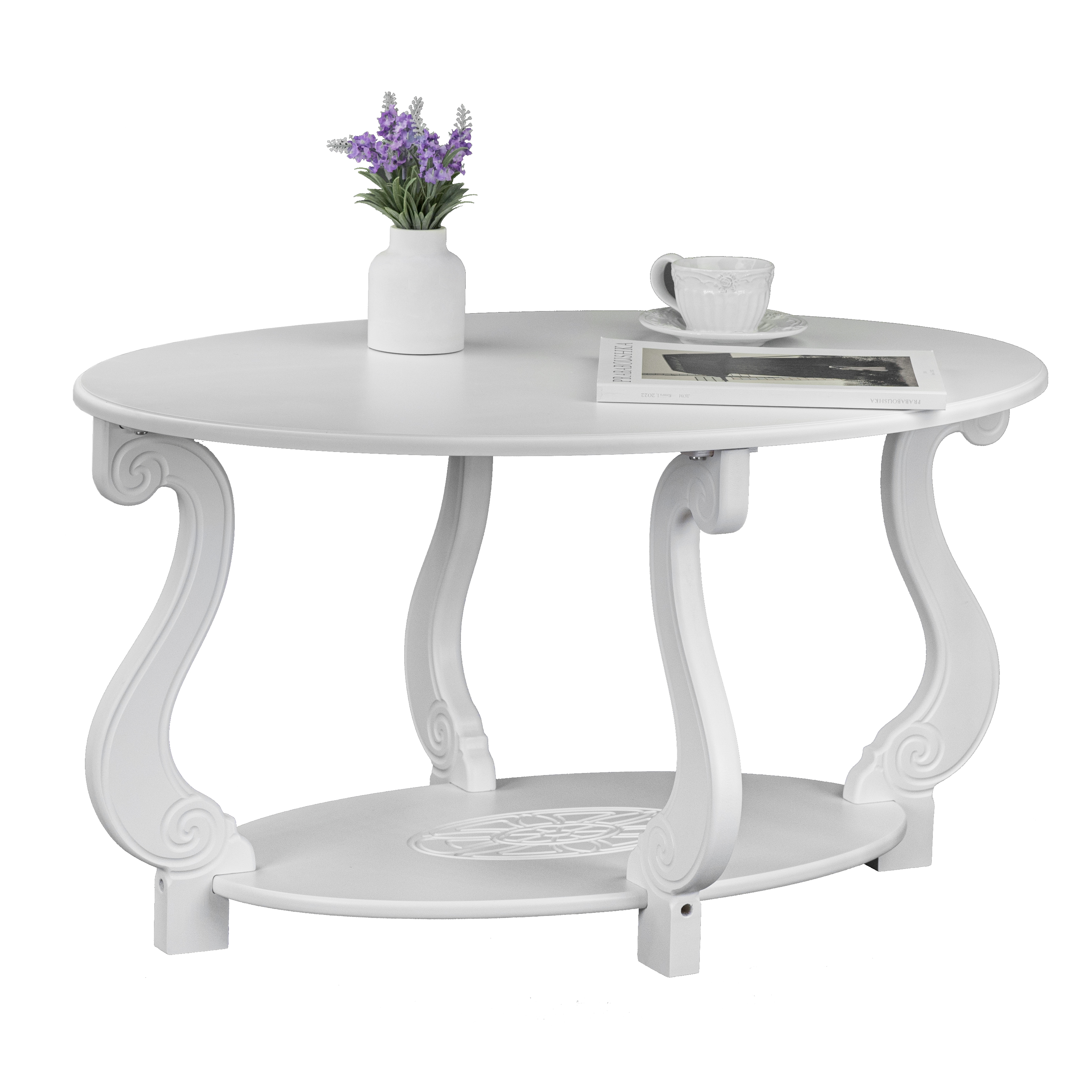 Стол журнальный Овация (М) ЛАЙТ белый