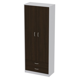 Шкаф для одежды ШО-37 цвет Серый+Венге 77/37/200 см