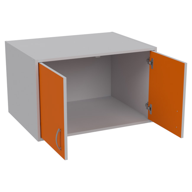 Антресоль  АН-06 цвет Серый+Оранжевый 77/58/48 см