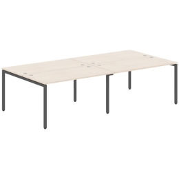 Стол офисный 4-х местный XTEN-S XWST 2814 Антрацит Бук Тиара