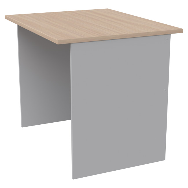 Офисный стол СТ-8 цвет Серый+Дуб Молочный 90/73/76 см
