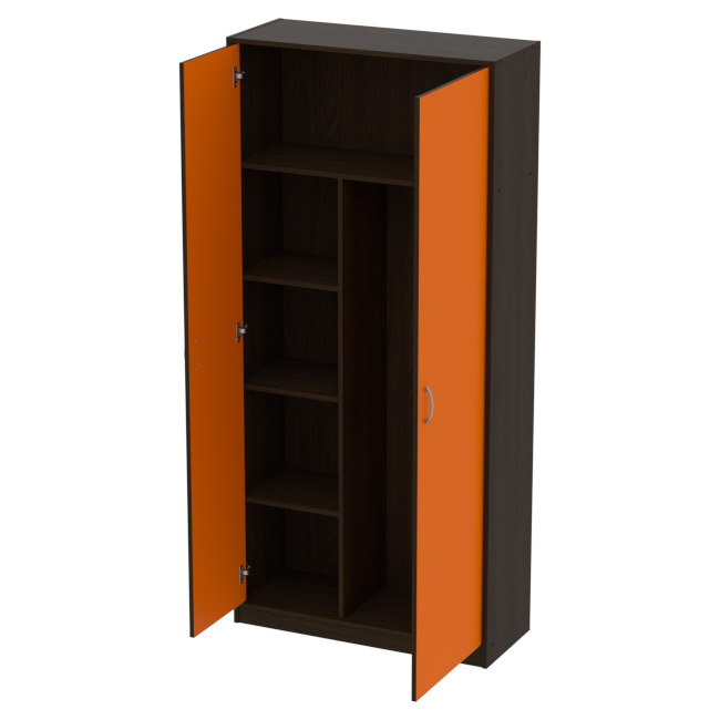 Шкаф для одежды ШО-7 цвет Венге+Оранж 93/37/200 см