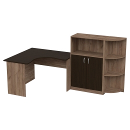 Комплект офисной мебели КП-10 цвет Дуб Крафт+Венге