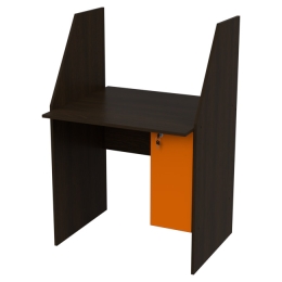 Компьютерный стол СК-18 цвет Венге+Оранж 80/70/120 см