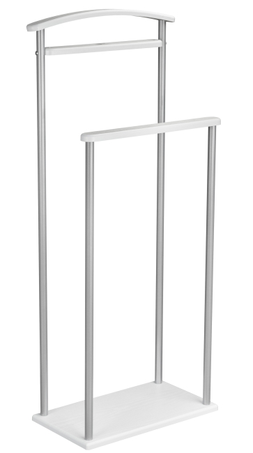 Вешалка костюмная Верис 4 металлик/белый