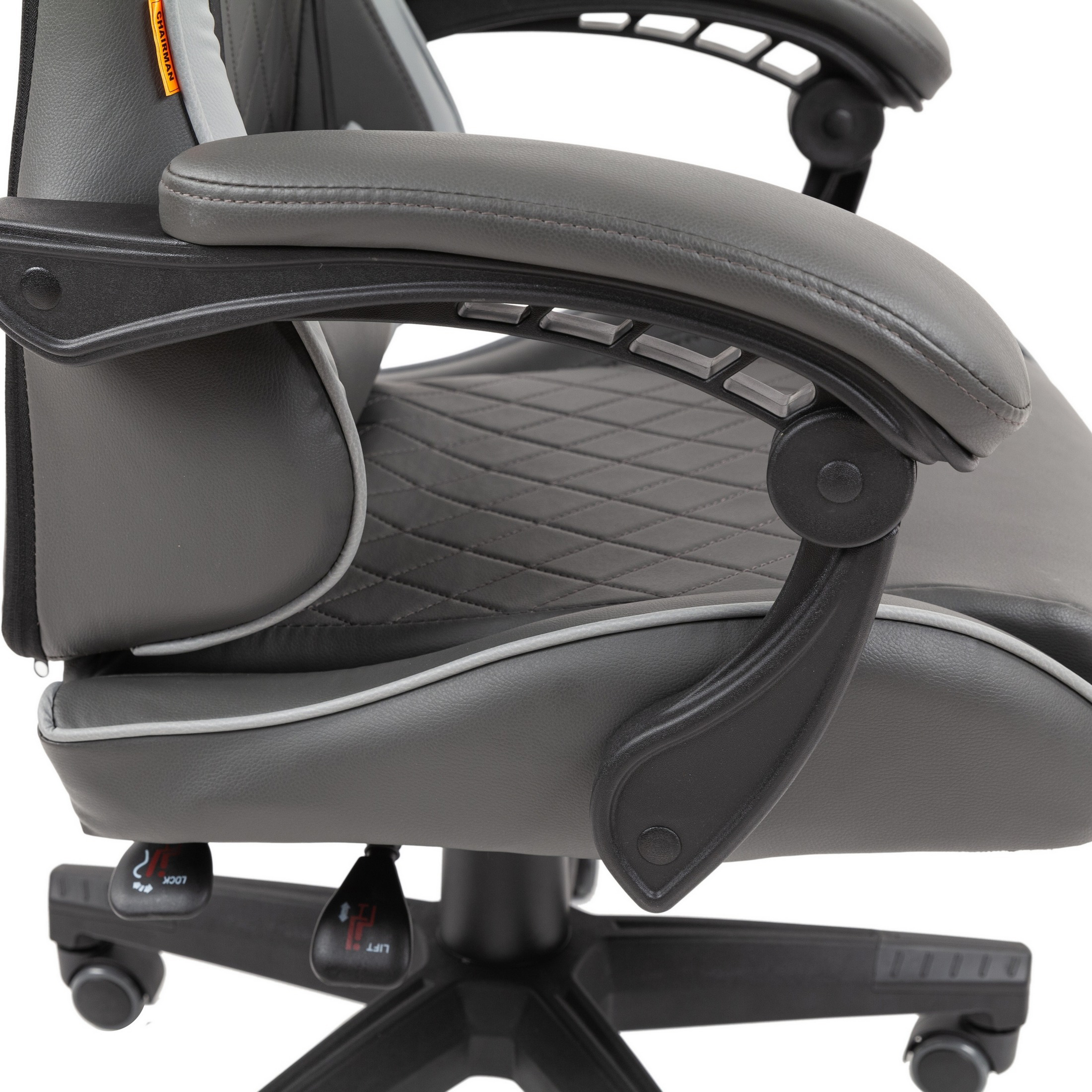 Игровое кресло CHAIRMAN CH28 экокожа черный-серый