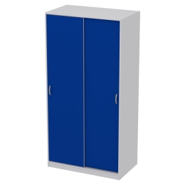 Шкаф для одежды ШК-2 Цвет Серый+Синий 100/58/200 см