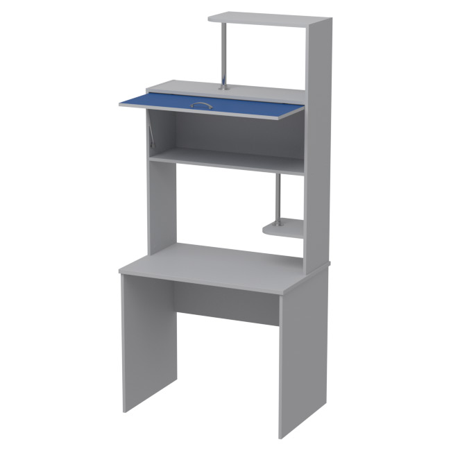 Компьютерный стол СК-13 Серый+Синий 90/60/200 см