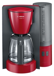 Кофеварка капельная Bosch TKA6A044 1200Вт серый/красный