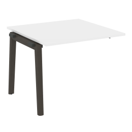 Проходной наборный элемент переговорного стола OW.NPRG-1 Белый бриллиант/Дуб темный 98/98/75