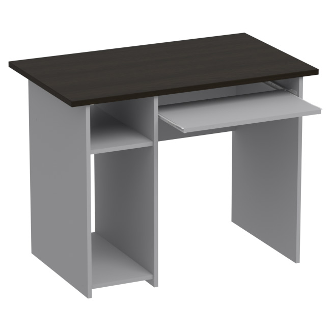 Компьютерный стол СК-16Л цвет Серый+Венге 100/60/76 см