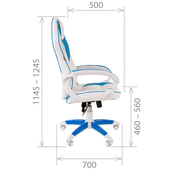 Игровое кресло CHAIRMAN GAME 16 White Голубой
